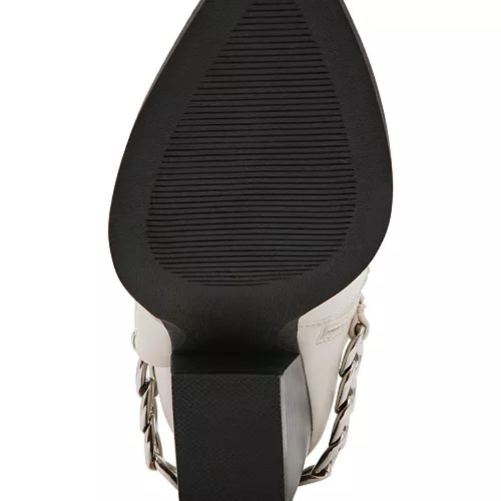 Dolce Vita Cream Ankle Boots with Chain Detail - Picture 5 of 11